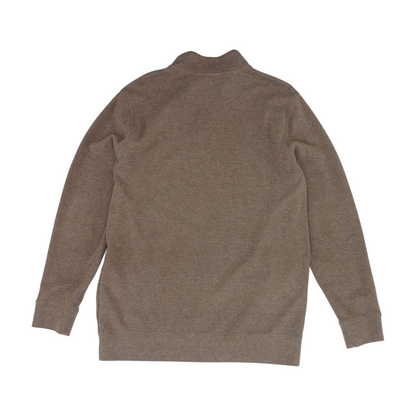 Brown Tall Solid 1/4 Zip Pullover