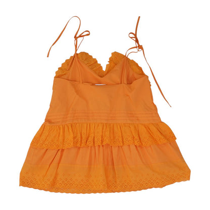 Orange Tank Knit Top