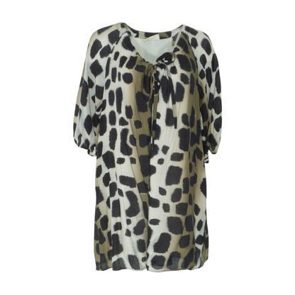 Brown Animal Print Mini Dress