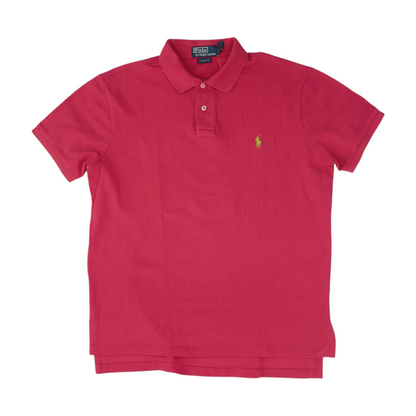 Pink Solid Short Sleeve Polo