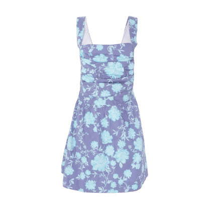 Blue Floral Mini Dress