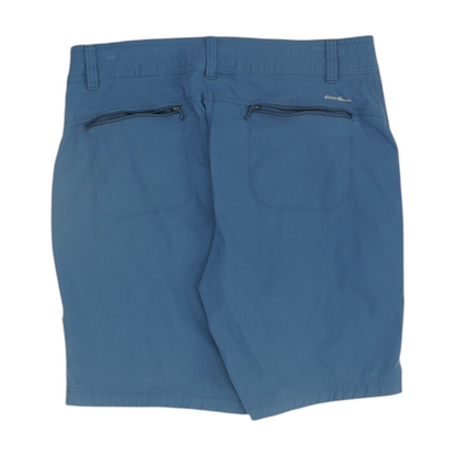 Blue Solid Chino Shorts
