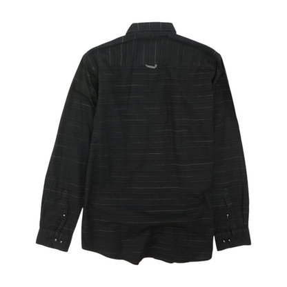 Black Striped Long Sleeve Button Down