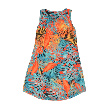 Orange Tropical Mini Dress