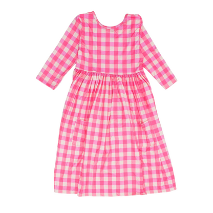 Pink Check Dress