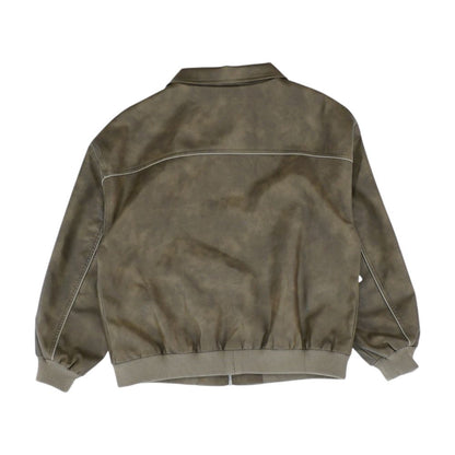 Brown Faux Leather Jacket