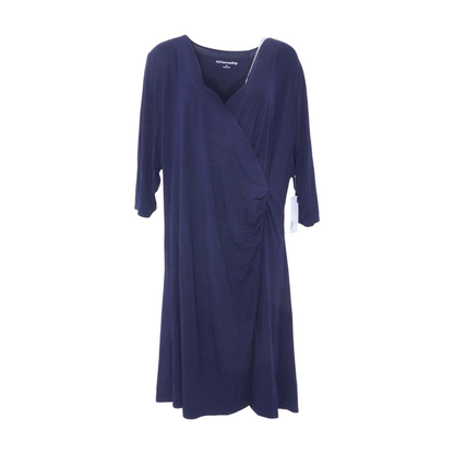 Navy Plus Midi Dress