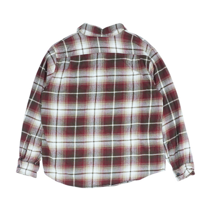 Maroon Plaid Flannel Button Down