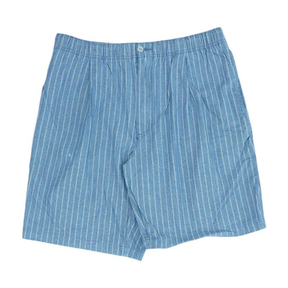 Blue Striped Casual Shorts