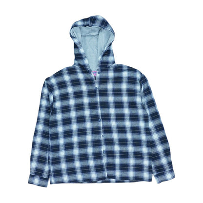 Navy Plaid Flannel Button Down