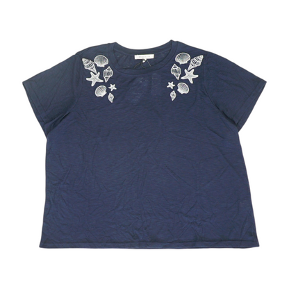 Navy Plus Size Blouse