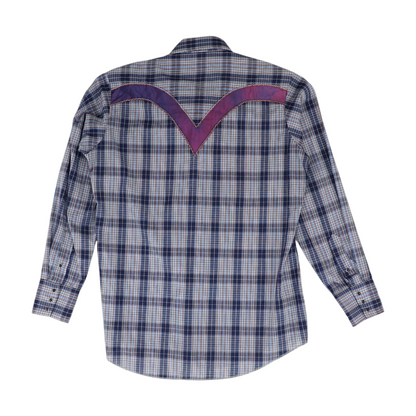 Blue Plaid Long Sleeve Button Down