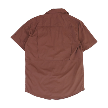Burgundy Solid Outdoor Button Down