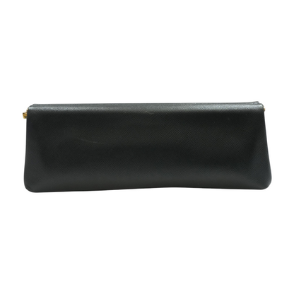 Black  Saffiano Leather Clutch