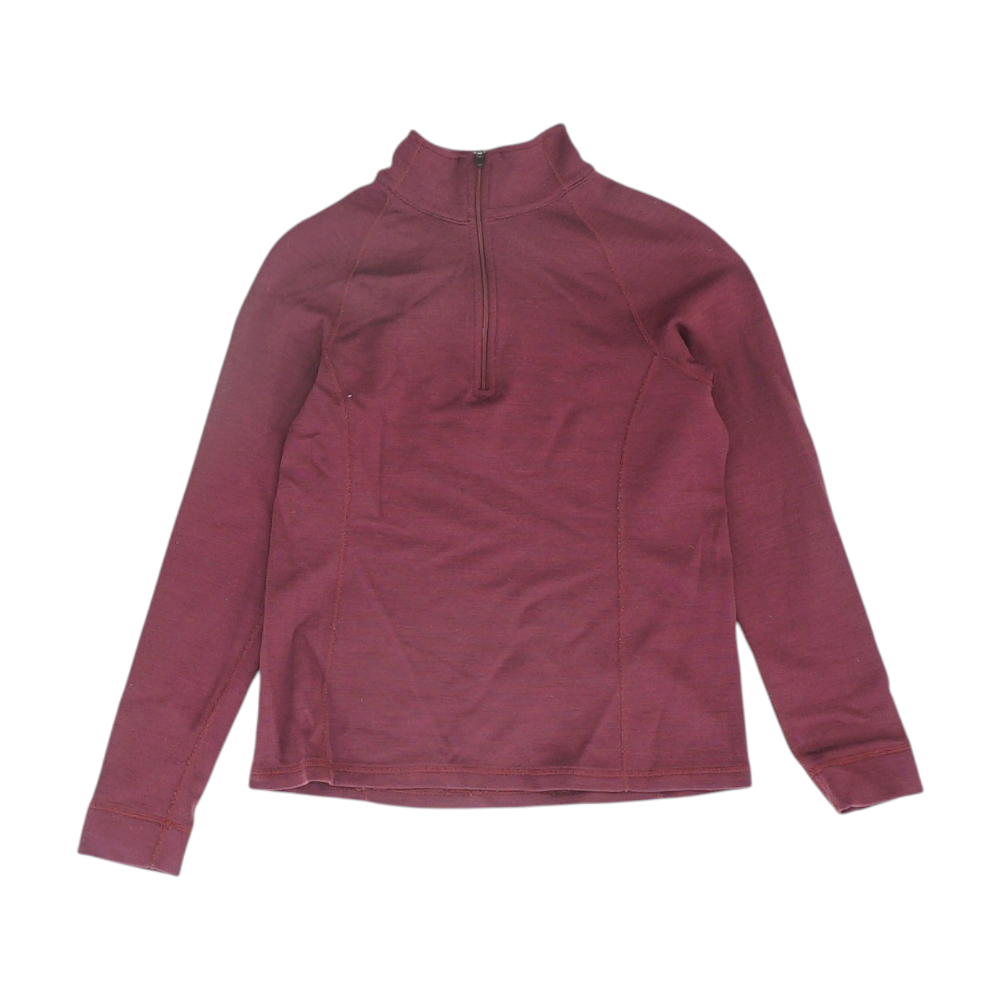 Maroon Solid 1/4 Zip Pullover
