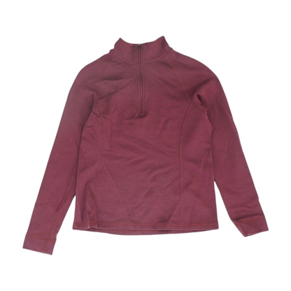 Maroon Solid 1/4 Zip Pullover