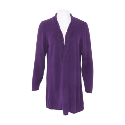 Purple Cardigan Sweater