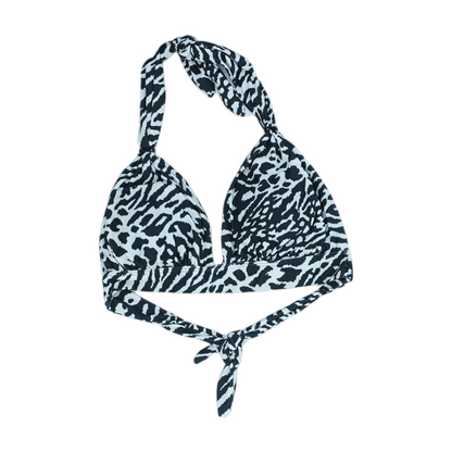 Beige Animal Print Swim Top