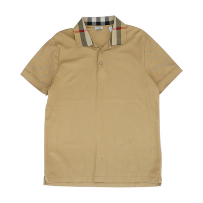 Brown Solid Short Sleeve Polo