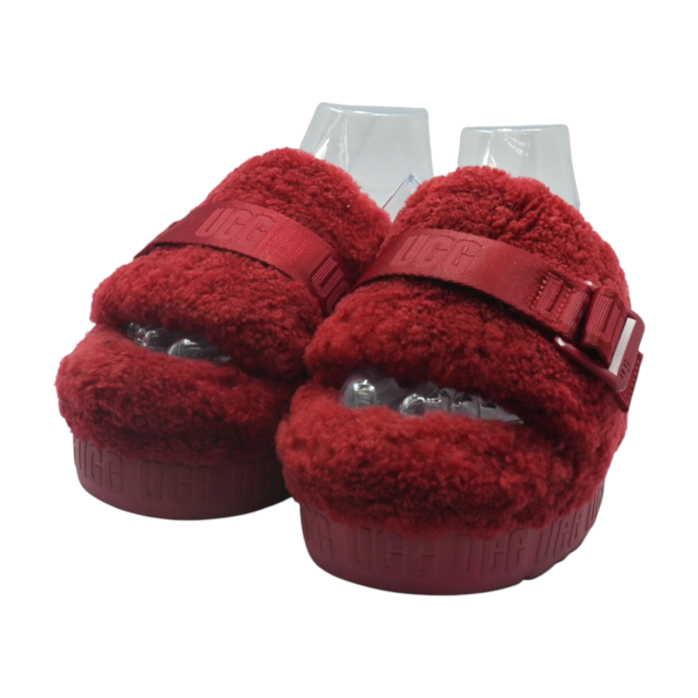 Red Wedged Sandals