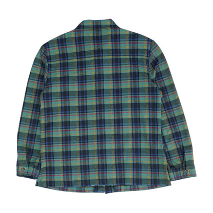 Green Plaid Flannel Button Down