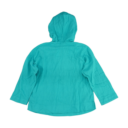 Blue Petite Solid 1/4 Zip Pullover