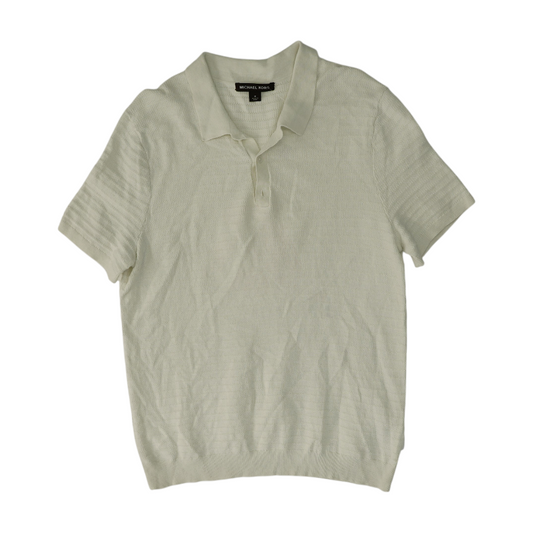 White Solid Short Sleeve Polo