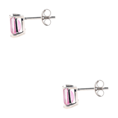 Sterling Silver Topaz Stud Earrings