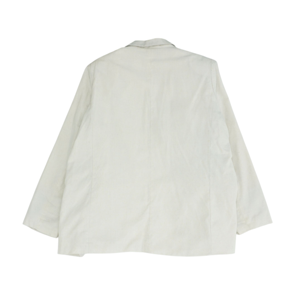 Cream Solid Blazer