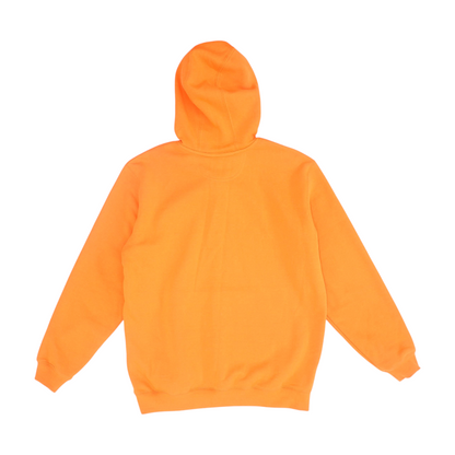 Neon Orange Solid Hoodie Pullover