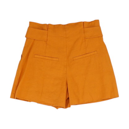 Orange Solid Chino Shorts