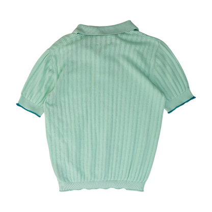 Green Solid Short Sleeve Polo