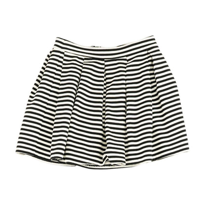 Black Striped Mini Skirt