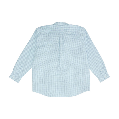 Blue Plaid Long Sleeve Button Down