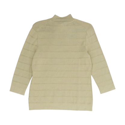 Tan Striped Pullover Sweater