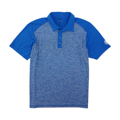 Blue Color Block Short Sleeve Polo