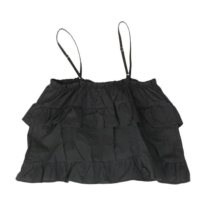 Black Solid Sleeveless Blouse