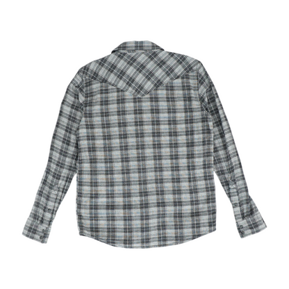 Black Plaid Flannel Button Down