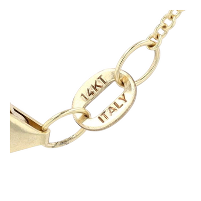 14K Yellow Gold Sapphire Pendant Necklace