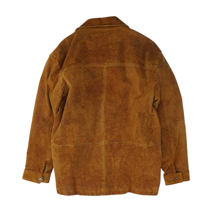 Brown Solid Leather Jacket