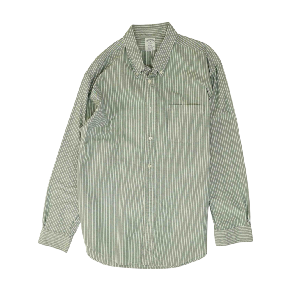 Gray Striped Long Sleeve Button Down