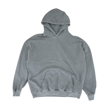 Gray Solid Hoodie Pullover