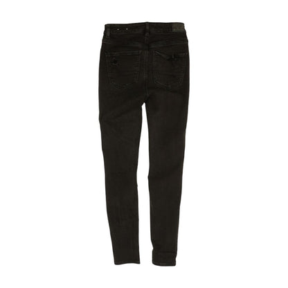Black Mid Rise Skinny Leg Jeans
