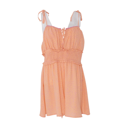 Peach Geometric Mini Dress