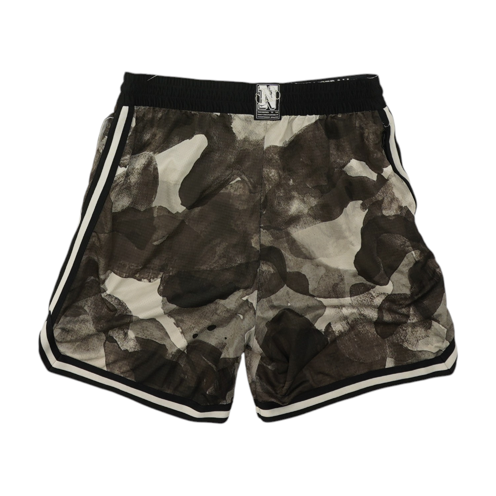 Gray Abstract Active Shorts