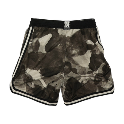 Gray Abstract Active Shorts