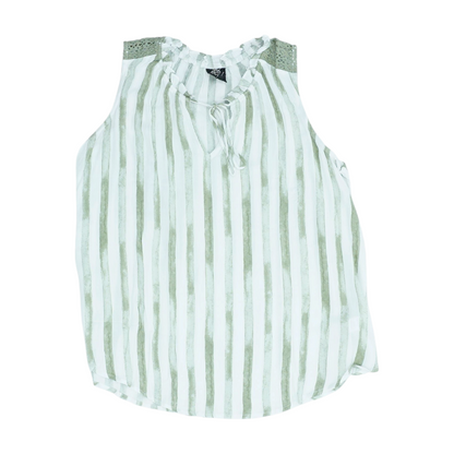 Green Striped Blouse