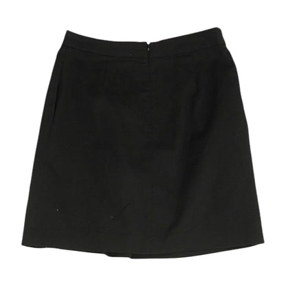 Black Solid Midi Skirt