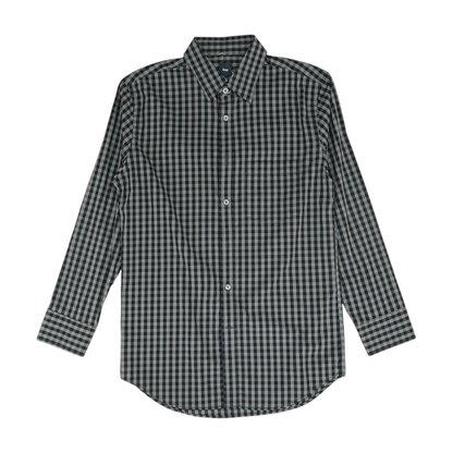 Black Check Long Sleeve Button Down