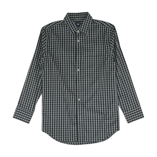 Black Check Long Sleeve Button Down